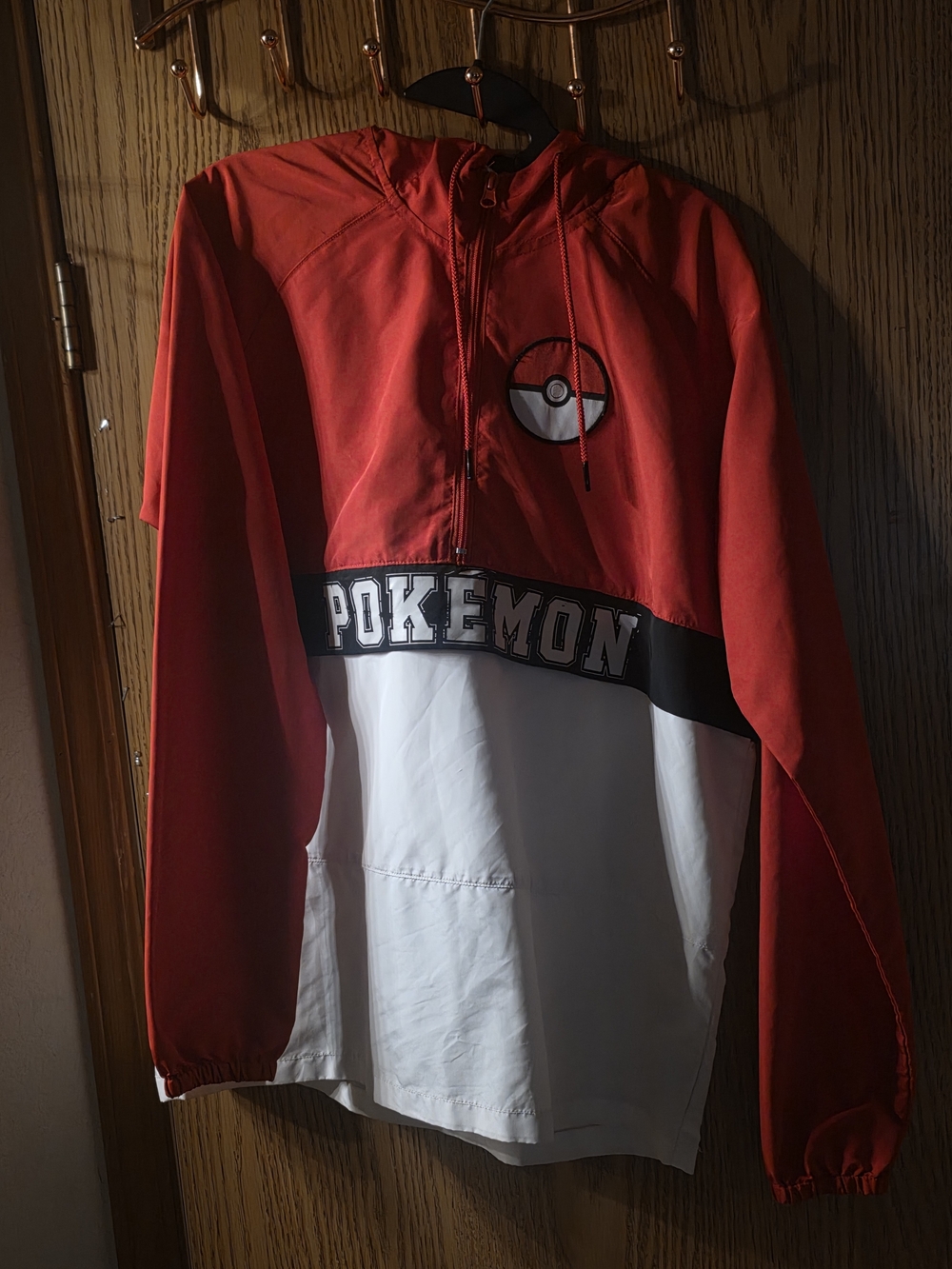 Pokemon Red, White & Black Hooded Windbreaker Jacket